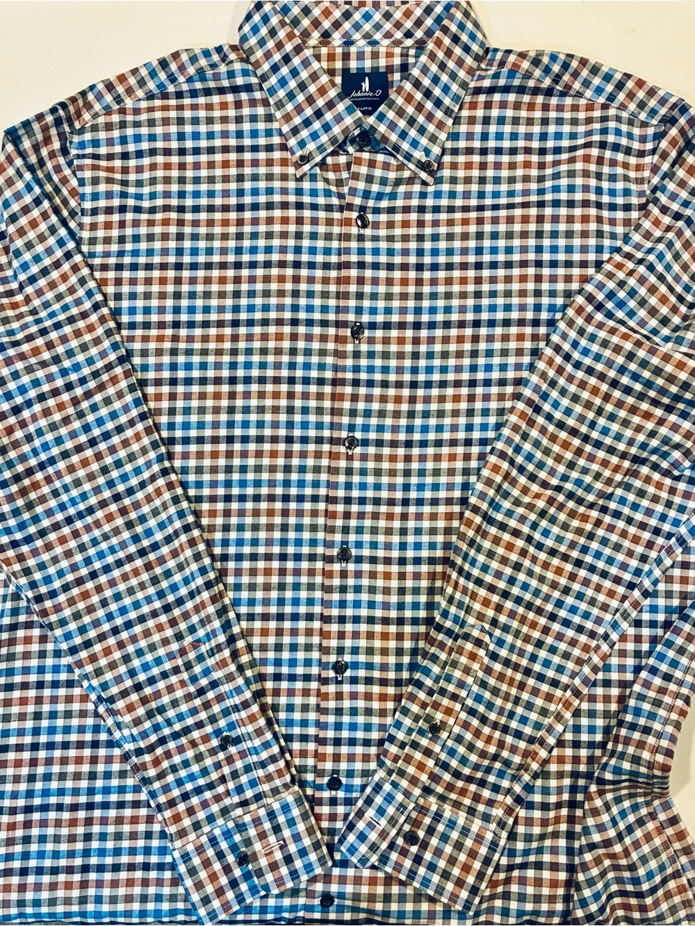johnnie-O Men's XL Button-Down Check Shirt